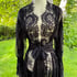 "Valentina" Black Lace Dressing Gown Image 5