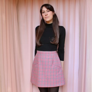 Image of Phuncle Mini Skirt - Pink Wool Check