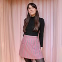 Phuncle Mini Skirt - Pink Wool Check