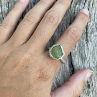 Image 2 of Aquamarine Silver Ring, US 8
