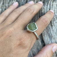Image 3 of Aquamarine Silver Ring, US 8