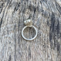 Image 4 of Aquamarine Silver Ring, US 8