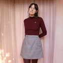 Phuncle Mini Skirt - Houndstooth wool blend