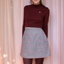 Phuncle Mini Skirt - Houndstooth wool blend