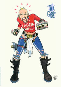 Image 4 of COLLECTOR'S ITEM - TANK GIRL POSTER MAGAZINE #18 - with BOOGA SURF PATCH and TG RUMBLE CARDS GAME