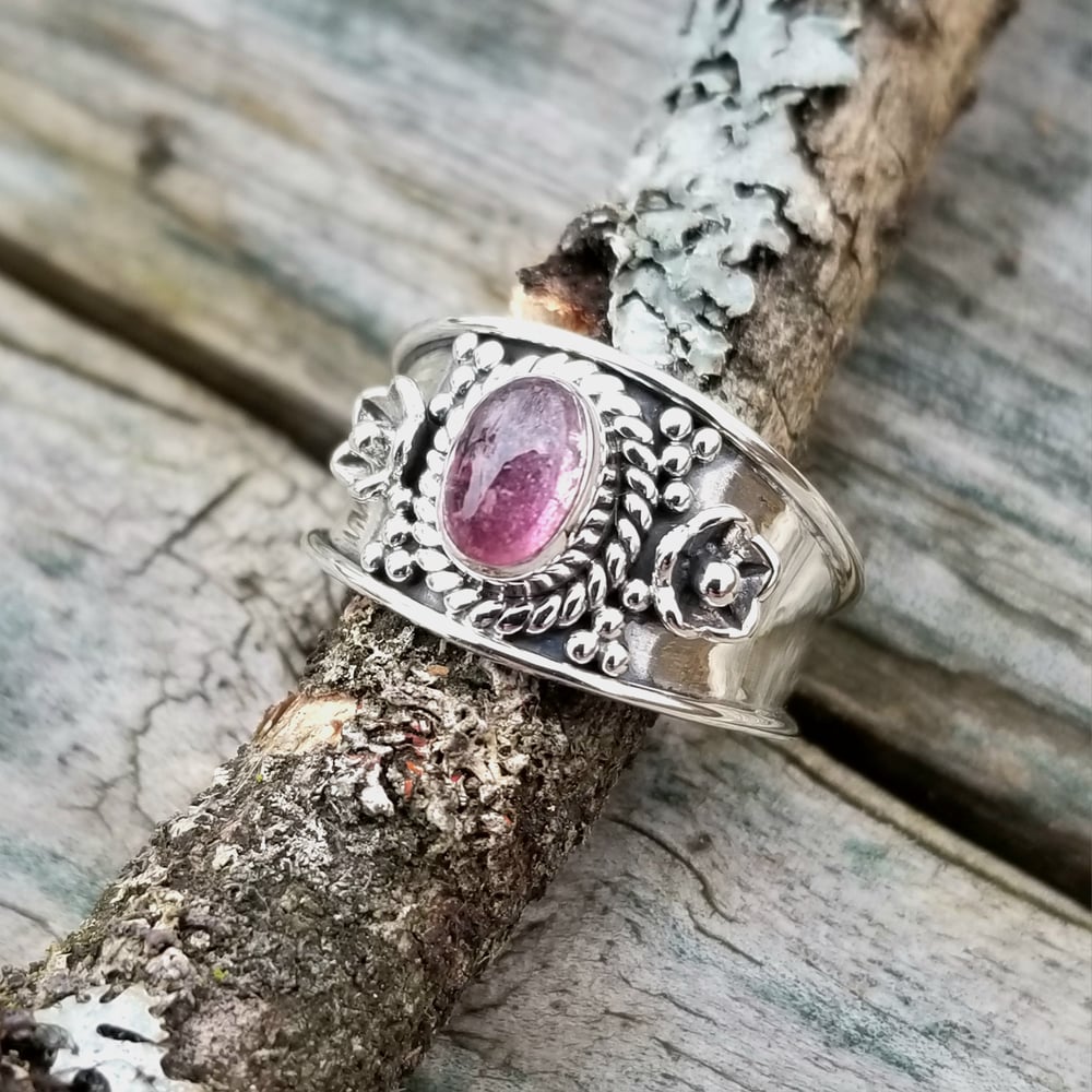 Image of Jasmine - Pink Tourmaline Ring in Sterling Silver