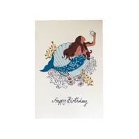 Image 2 of Mermaid Dream Happy Birthday Card 
