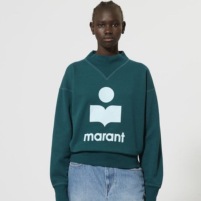 Image of ISABEL MARANT ÉTOILE MOBY SWEATER TEAL/ICE BLUE