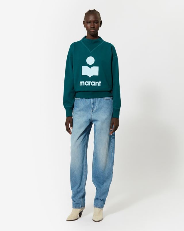 Image of ISABEL MARANT ÉTOILE MOBY SWEATER TEAL/ICE BLUE
