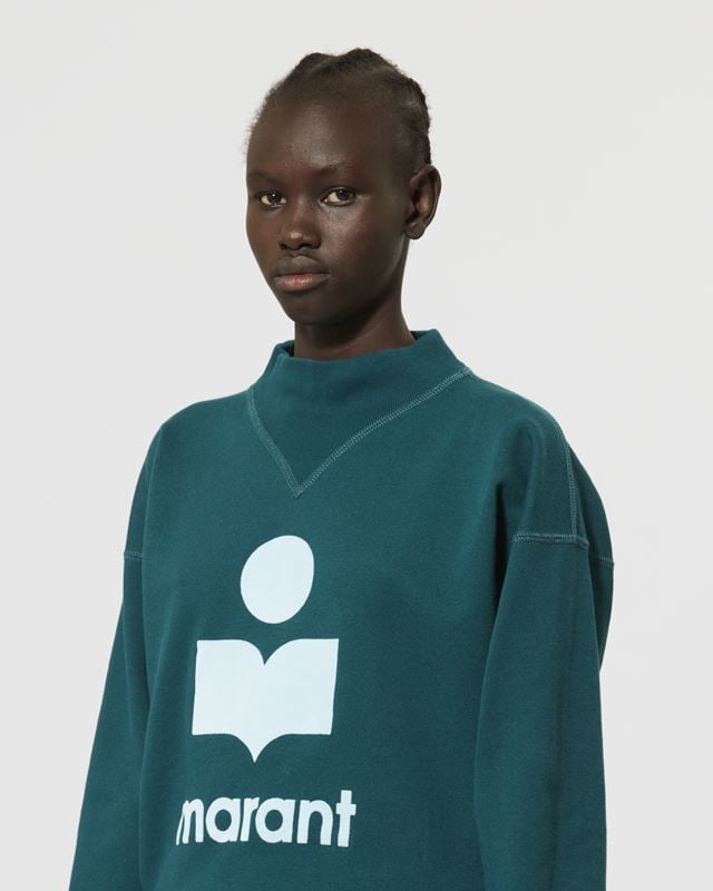 Image of ISABEL MARANT ÉTOILE MOBY SWEATER TEAL/ICE BLUE