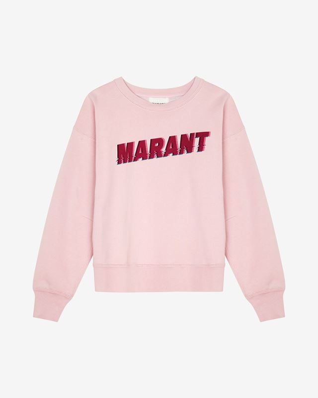 Image of ISABEL MARANT ÉTOILE MOBYLI "MARANT" SWEATSHIRT LIGHT PINK