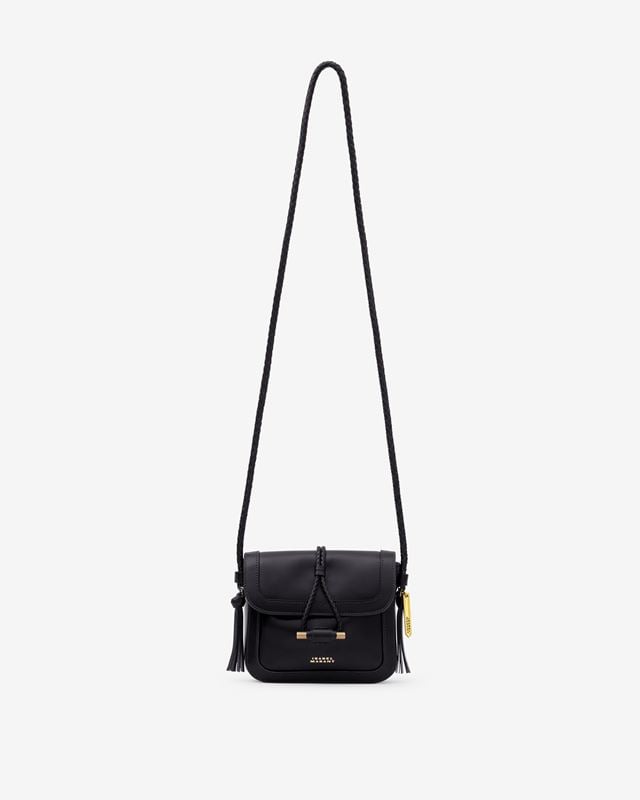 Image of ISABEL MARANT VIGO FLAP SHOULDER BAG BLACK