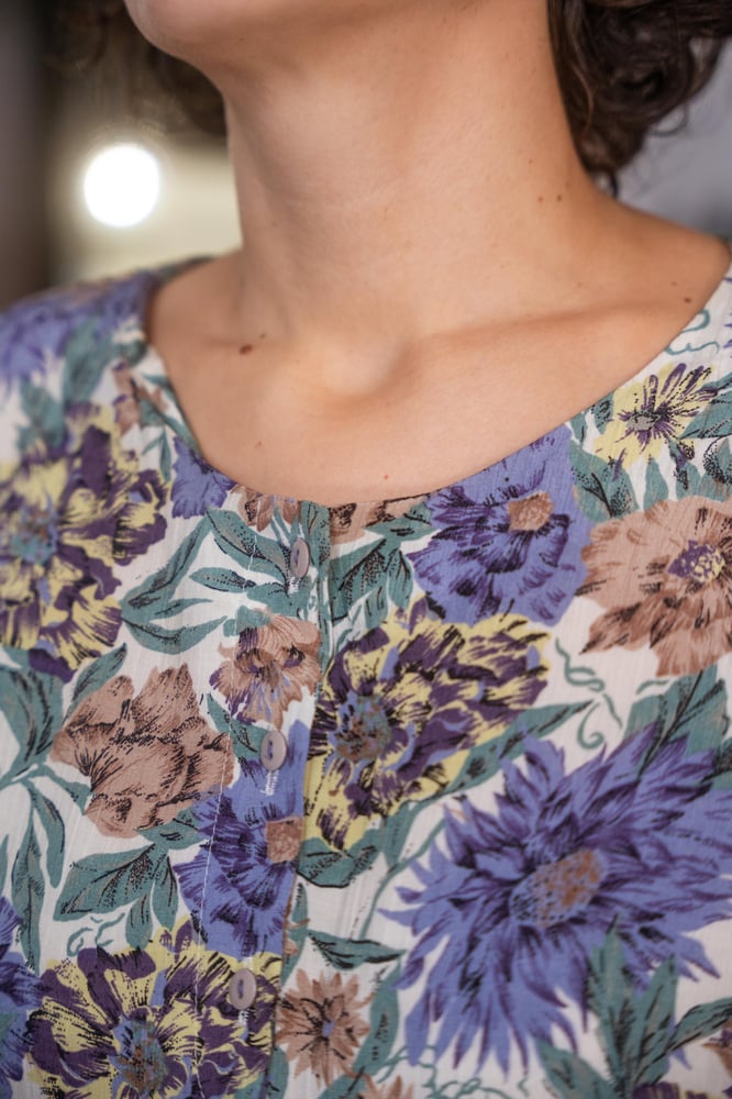 Image of camicia fiori lilla