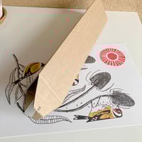 Image 4 of Goldfinches & Teasels A3 Riso Print