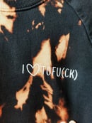 Image 3 of BATIK SWEATSHIRT | UNIKAT | XS | "I LOVE TOFU(CK)" 2.0 | Pullover | vegan | sexpositive | organic |