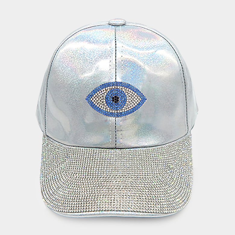 Image of  Evil Eye Accented Baseball Cap