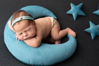 Image 1 of Blue Moon + 10 stars + pillow