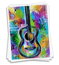 Abstract Guitar Paper Print