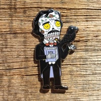 Edgar Allan Poe Calavera Enamel Pin 
