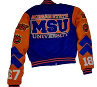 Image 2 of Morgan State Crop Varsity Jacket