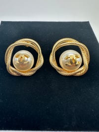 Image 3 of Gold Chanel Studs