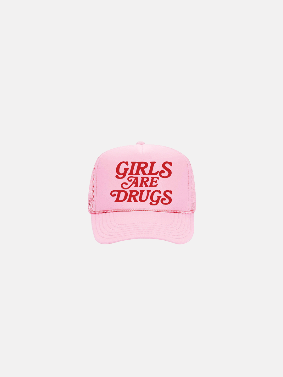 Image of GIRLS ARE DRUGS® TRUCKERS - PINK / RED