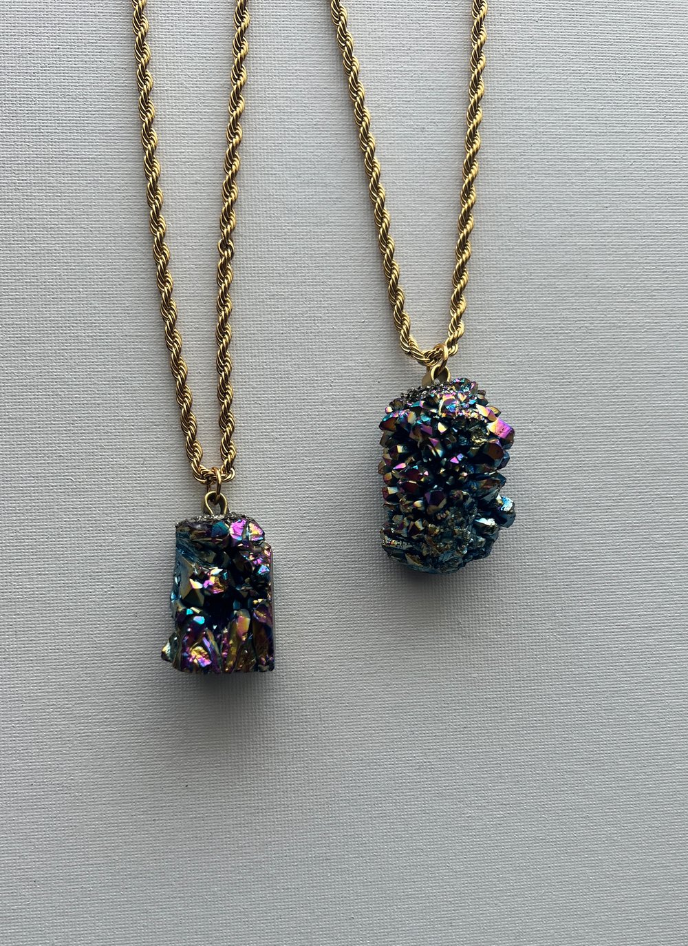 Image of FAIRY BERRIES 2 • Titanium Quartz Crystal Necklace