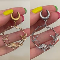 Leafy Hoop Saddle Dangles (sizes 2g-1 1/2)