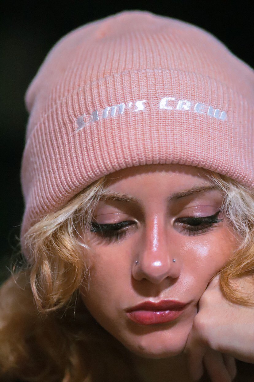 Image of Sam’s Crew Ribbed Beanie / Pastel Pink 