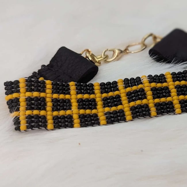 gold grid bracelet