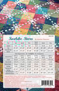 Image 2 of Sashiko Stars PDF pattern