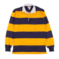 Vintage 90s LL Bean Rugby Shirt - Yellow & Navy