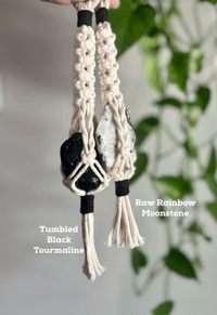 Image 2 of Crystal Hanger/Car Charm - macrame