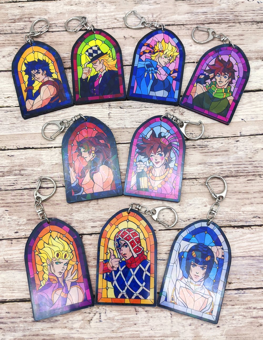 Image of Pre-order JoJo stained glass charms