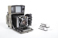 Image 1 of Linhof Technika 70 V 6X9 camera with 6X7 back and 80mm F2.8 Xenotar lens + film #8393
