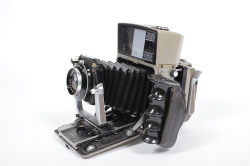 Image of Linhof Technika 70 V 6X9 camera with 6X7 back and 80mm F2.8 Xenotar lens + film