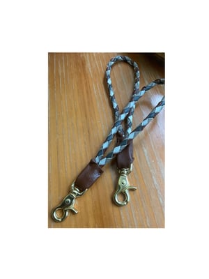 Image of braided leather key holders