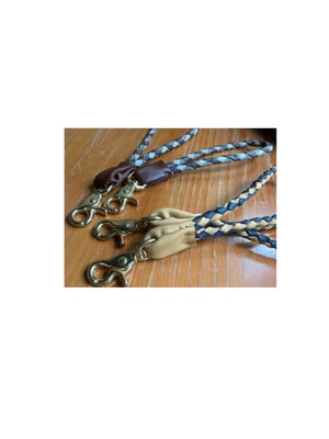 Image of braided leather key holders