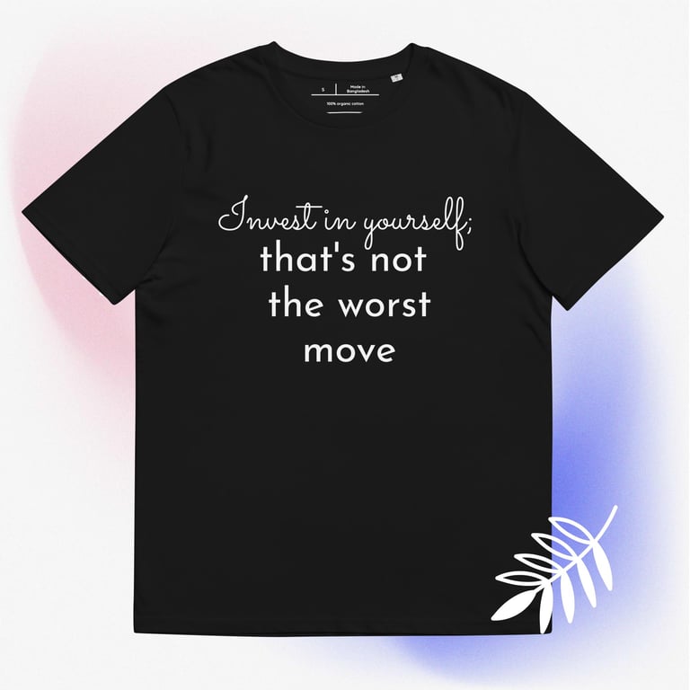 Invest Unisex Organic Cotton T-shirt Image 4