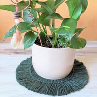 Image 2 of BOHO CROCHET COASTER + CANDLE HOLDER