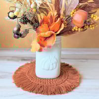 Image 5 of BOHO CROCHET COASTER + CANDLE HOLDER