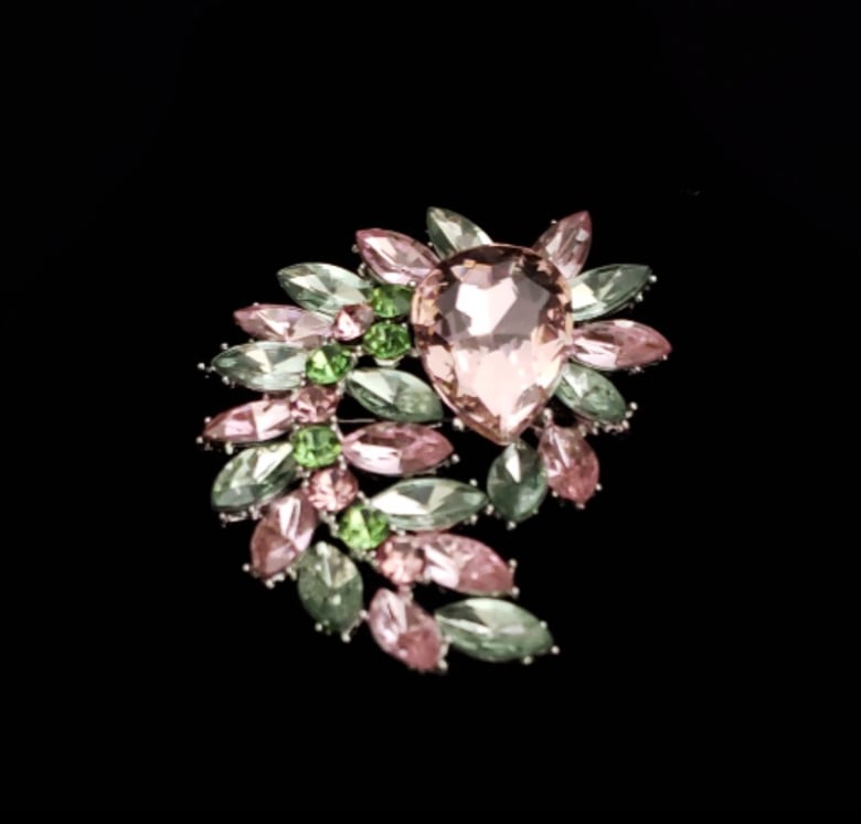 Image of Lime & Pink Glam Brooch 