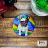  Multicolour Dog Glass Coaster