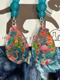 Image of Flamazing Flamingos and Blue beads**
