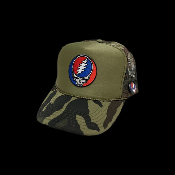 Image of SYF Foam Trucker SnapBack! - Dark Green Camo