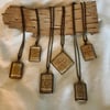 Birchbark Biting Necklace (Acimostawin ~tell me a story~)  (Rectangle, 18 inch chain)