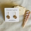 Fossilized Leaf Gold or Rose Gold Dangle Earrings