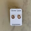 Fossilized Leaf Rose Gold Studs (minature - 8mm)