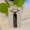 Fossilized Leaf Necklace Rectangle