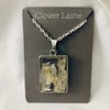 Silver Leaf with Birch Bark Necklace